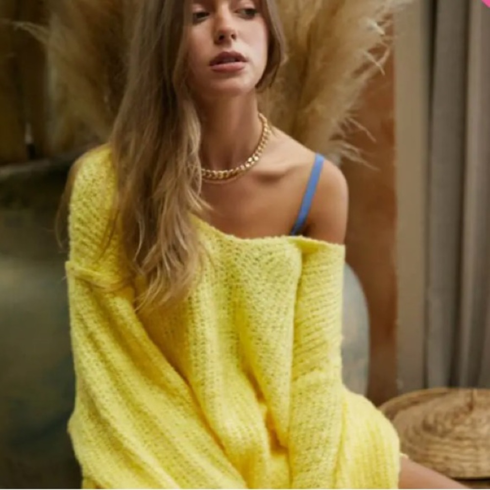 Lemon Drop V-Neck Sweater